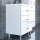 Тумба с раковиной белый глянец 71 см Санта Виктория 700124N + FOCTEP70