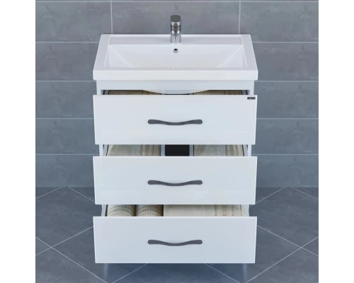 Тумба с раковиной белый глянец 71 см Санта Виктория 700124N + FOCTEP70