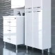 Тумба с раковиной белый глянец 71 см Санта Виктория 700124N + FOCTEP70