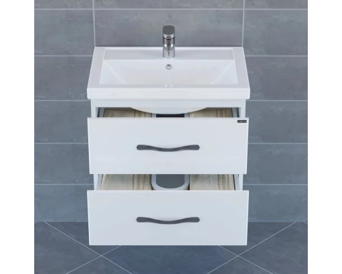 Тумба с раковиной белый глянец 61 см Санта Виктория 700123N + FOCTEP60