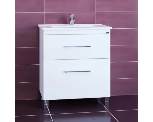 Тумба с раковиной белый глянец 76,5 см Санта Вегас 226030 + OCKAP75