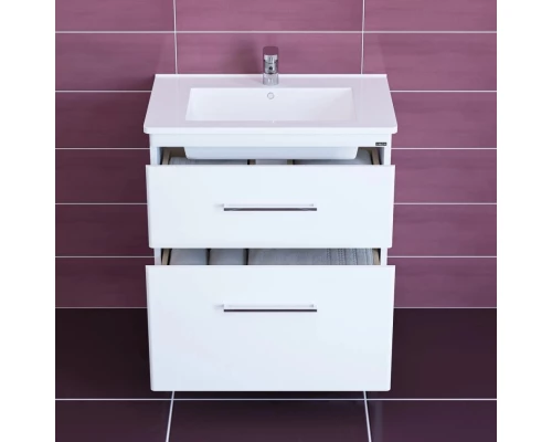 Тумба с раковиной белый глянец 76,5 см Санта Вегас 226030 + OCKAP75