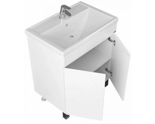 Тумба с раковиной белый глянец 71 см Санта Марс 700241 + FOCTEP70