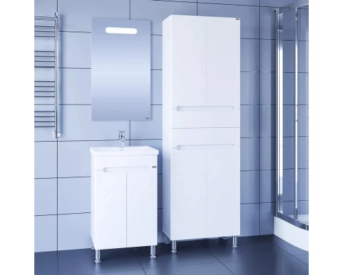 Комплект мебели белый глянец 50 см Санта Лондон 224014 + FOCTEP50 + 900517