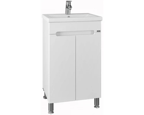 Тумба с раковиной белый глянец 50 см Санта Лондон 224014 + FOCTEP50