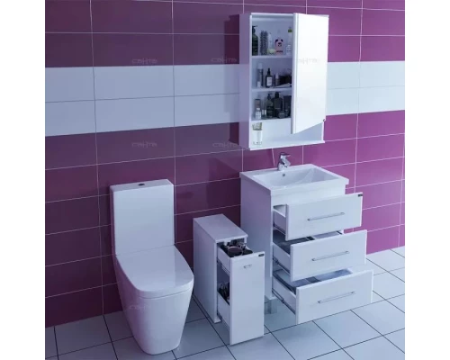 Комплект мебели белый глянец 60,5 см Санта Омега 207046 + FOCTEP60 + 700178