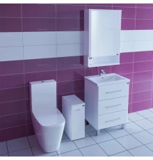 Комплект мебели белый глянец 60,5 см Санта Омега 207046 + FOCTEP60 + 700178