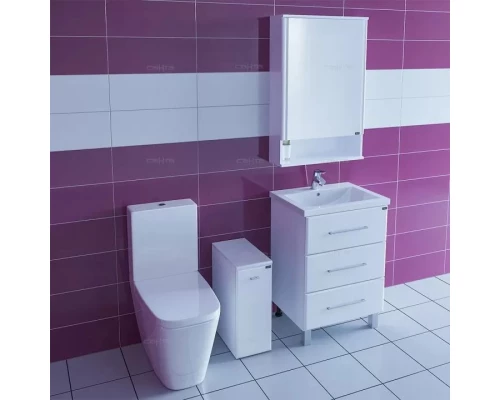 Комплект мебели белый глянец 60,5 см Санта Омега 207046 + FOCTEP60 + 700178