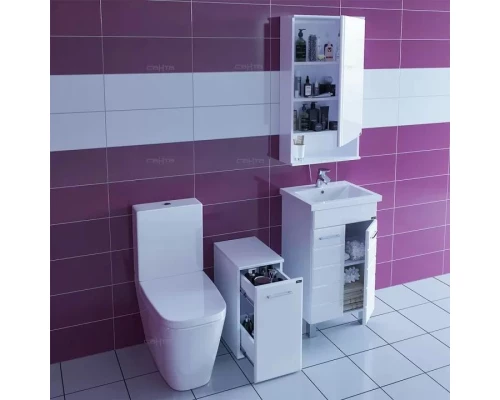 Комплект мебели белый глянец 50 см Санта Омега 207001 + FOCTEP50 + 700177