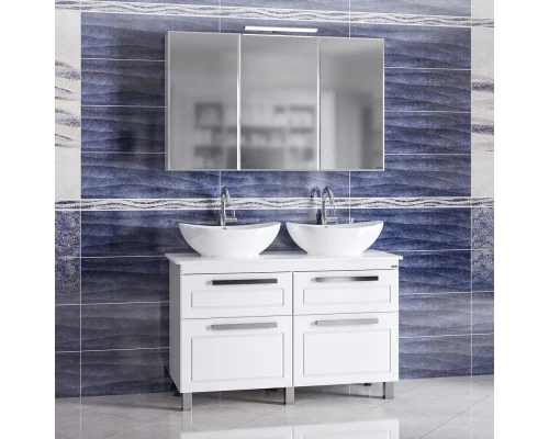 Комплект мебели белый глянец 120 см Санта Нептун 230010 + Gamma56 + Gamma56 + 113020