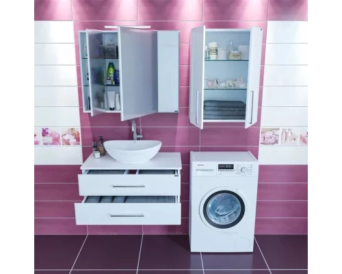 Комплект мебели белый глянец 90 см Санта Вегас 226016L + Gamma56 + 113018