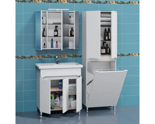 Комплект мебели белый глянец 81,5 см Санта Лондон 224041 + FOCTEP80 + 113011