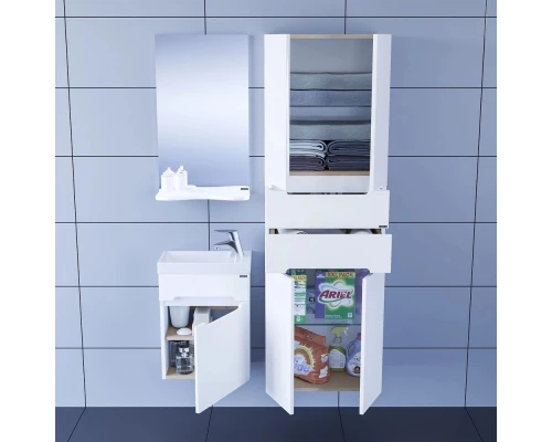 Комплект мебели белый глянец 40 см Санта Лондон 224017 + COMO40 + 101202