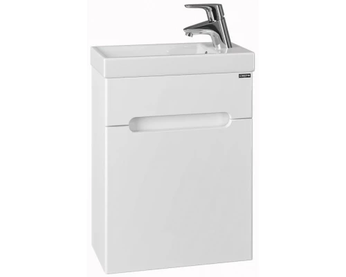 Тумба с раковиной белый глянец 40 см Санта Лондон 224017 + COMO40