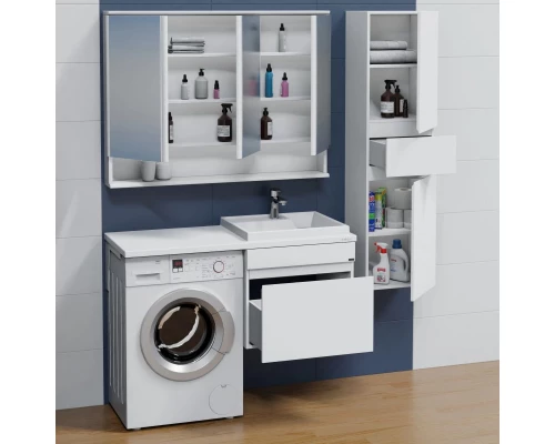 Комплект мебели белый глянец 120 см Санта Марс 700306 + 900125 + 900122 + 700184