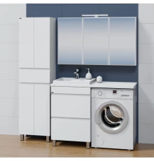 Комплект мебели белый глянец 120 см Санта Марс 700305 + 900124 + 900122 + 113020