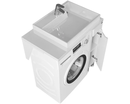 Тумба с раковиной белый глянец 80,5 см Санта Лондон 224029 + 900121 + 900123