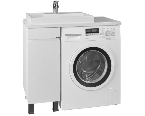 Тумба с раковиной белый глянец 90,5 см Санта Марс 700290 + 900128 + 900122