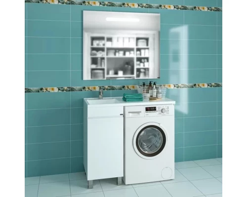 Комплект мебели белый глянец 100 см Санта Марс 700221 + 900106N + 900122 + 900521