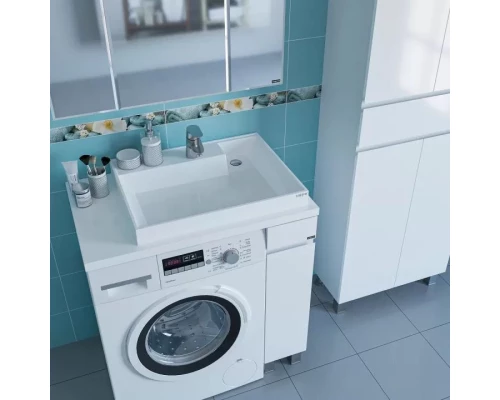 Тумба с раковиной белый глянец 80,8 см Санта Марс 900127 + 900121 + 900123