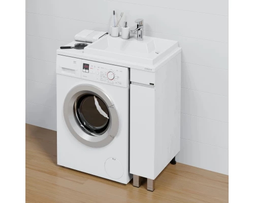 Тумба белый глянец/светлый дуб 19 см Санта Марс 700356