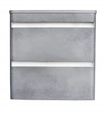 Тумба подвесная "Атлантика 80", Люкс бетон темный, (2 ящ.), со столешницей МДФ, PLUS