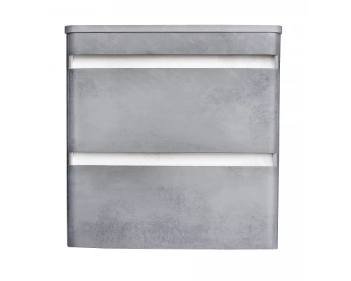 Тумба подвесная "Атлантика 80", Люкс бетон темный, (2 ящ.), со столешницей МДФ, PLUS