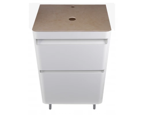 Столешница керамогранит под тумбу "Атлантика 60" MI01, цвет бежевый светлый