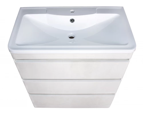 Тумба напольная "Атлантика 80" (3 ящ.), Люкс бетон крем, PLUS