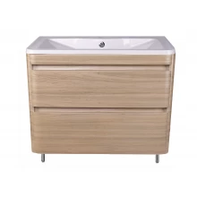 Тумба напольная "Атлантика 90", Люкс ясень перламутр, PLUS