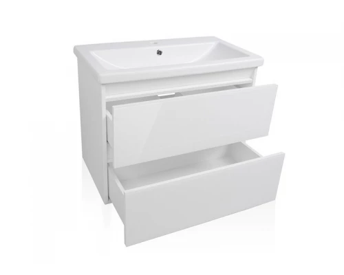 Тумба подвесная "Даймонд 80", Комо 80, Люкс белая, PLUS