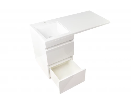 Тумба подвесная "Даллас 100", Люкс белая, PLUS, ЭМАЛЬ