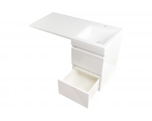 Тумба подвесная "Даллас 100", Люкс белая, PLUS, ЭМАЛЬ