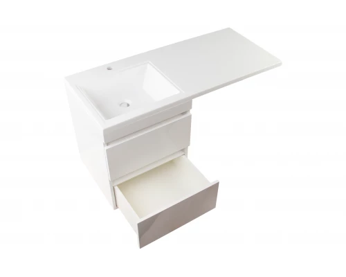 Тумба подвесная "Даллас 110", Люкс белая, PLUS, ЭМАЛЬ