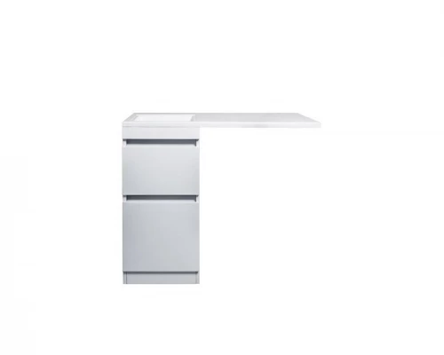 Тумба напольная "Даллас 100", Люкс белая, PLUS, ЭМАЛЬ
