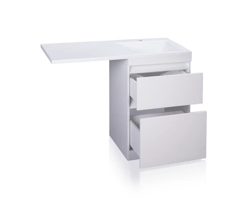 Тумба напольная "Даллас 120", Люкс белая, PLUS