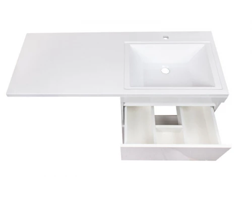 Тумба напольная "Даллас 120", Люкс белая, PLUS