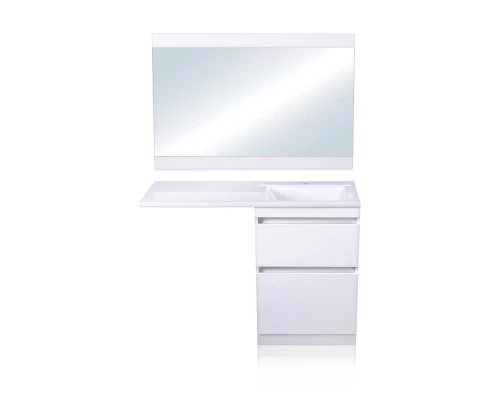 Тумба напольная "Даллас 120", Люкс белая, PLUS