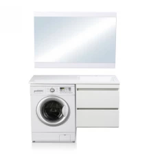 Тумба подвесная "Даллас 120", Люкс белая, PLUS