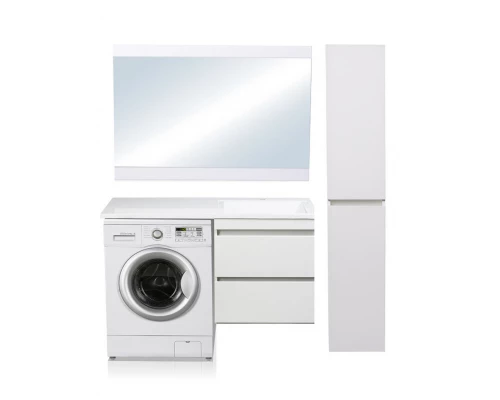 Тумба подвесная "Даллас 120", Люкс белая, PLUS