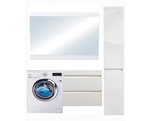 Тумба подвесная "Даллас 140", Люкс белая, PLUS