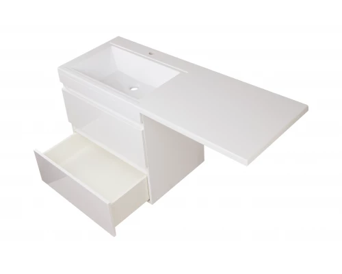 Тумба подвесная "Даллас 140", Люкс белая, PLUS