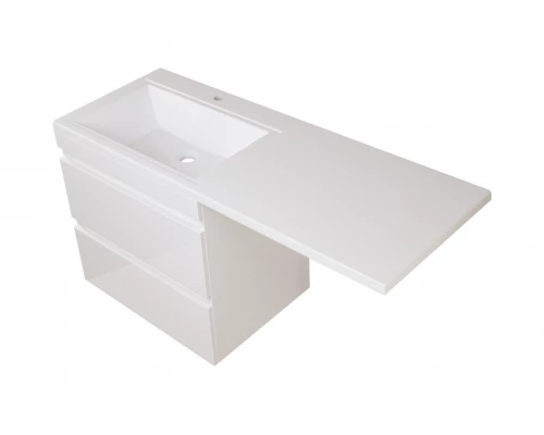 Тумба подвесная "Даллас 140", Люкс белая, PLUS