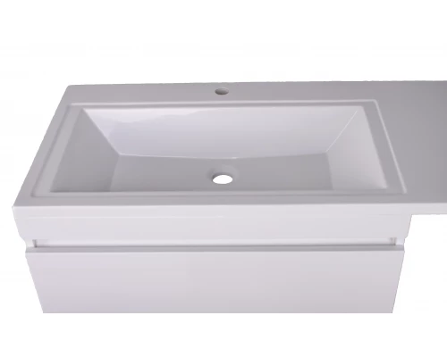 Тумба напольная "Даллас 130", 3 ящ., Люкс белая, PLUS