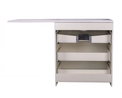 Тумба напольная "Даллас 130", 3 ящ., Люкс белая, PLUS