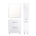 Тумба напольная "Каре 70" (2 ящ.) Люкс белая, PLUS