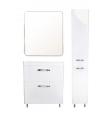 Тумба напольная "Каре 70" (2 ящ.) Люкс белая, PLUS