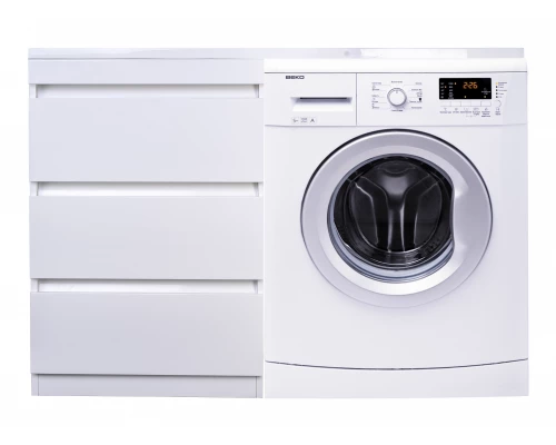 Тумба напольная "Даллас 120" (3 ящ.) Люкс белая, PLUS