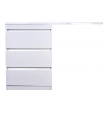 Тумба напольная "Даллас 120" (3 ящ.) Люкс белая, PLUS