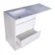 Тумба напольная "Даллас 120" (3 ящ.) Люкс белая, PLUS